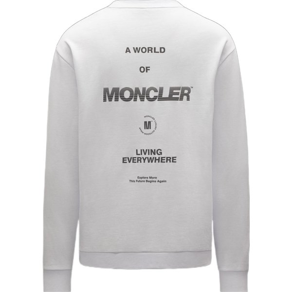 Sudadera Con Cuello Redondo Y Estampado MonocromáTico Moncler Para Hombre Sudaderas H10918G00031809KR001 L White-image