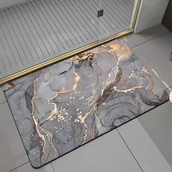 Lekki Luksus ŁAzienka Mata Pod Drzwi ŁAzienkowe Ziemia Okrzemkowa Mata ŁAzienkowa Toaletowa Nowa 60 * 90Cm-image