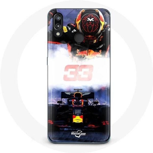 Funda Para Huawei P20 Lite FóRmula 1 Max Verstappen Piloto De F1 Negro Rojo Y Amarillo-image