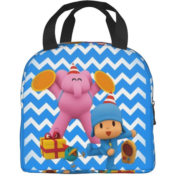 Pocoyo KreskóWka Komedia Akcesoria Izolowana Torba Na Lunch Do SzkołY Przechowywanie Pojemniki Na ŻYwność PrzenośNy Cooler Termiczny Pojemnik Bento Option 1-image