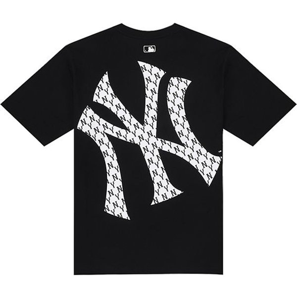 MLB New York Yankees AmerykańSki Vintage Nadruk Z Literami OkrąGłY Dekolt KróTki RęKaw Koszulka Unisex Koszulki Czarne 31TSM2131-50BKS M-image