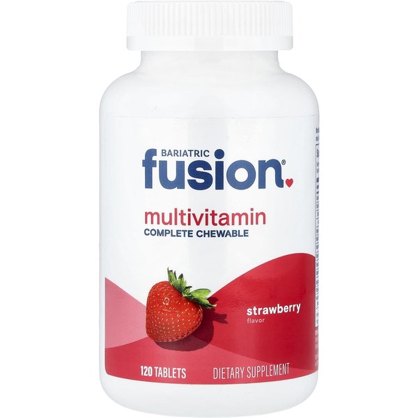 FusióN BariáTrica, MultivitamíNico, Sabor Fresa, 120 Comprimidos-image