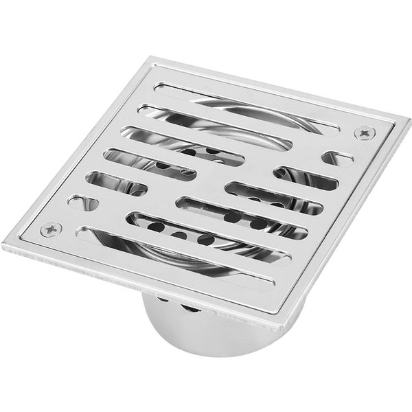 Acero Inoxidable Cuadrado Antiolor DesagüE De Piso De BañO Rejilla De DesagüE Drenaje De Ducha Calibre Grande Type 1 White-image