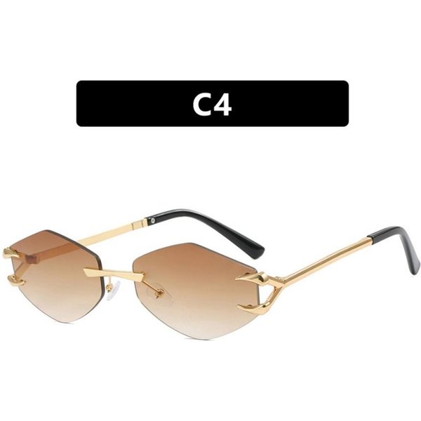 Nowe Damskie Okulary PrzeciwsłOneczne Bez Oprawek WielokąTne Okulary PrzeciwsłOneczne Ochrona UV400 Casual Hip-Hop Trend Okulary ZewnęTrzne Dla MężCzyzn Kobiet-image