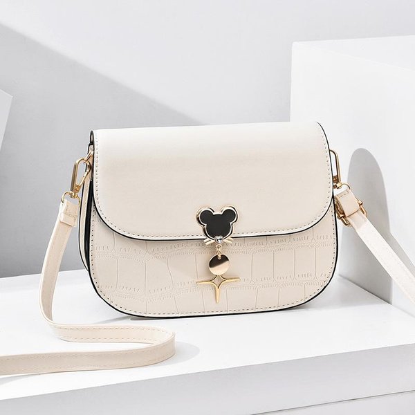 Nuevo Bolso Cruzado De Cuero Genuino Para Mujer Primavera Y Verano Bolso Cuadrado PequeñO VersáTil Y A La Moda Bolso De Hombro White-image