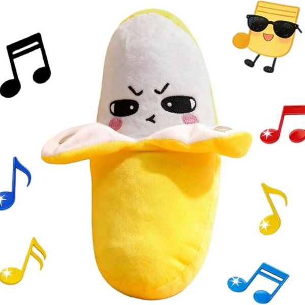 MuñEco De Peluche Interactivo Creativo Peculiar Musical De Ritmo Para Padres E Hijos Juguete De InduccióN Fruta PláTano Cultivar PercepcióN Musical Habilidad-image