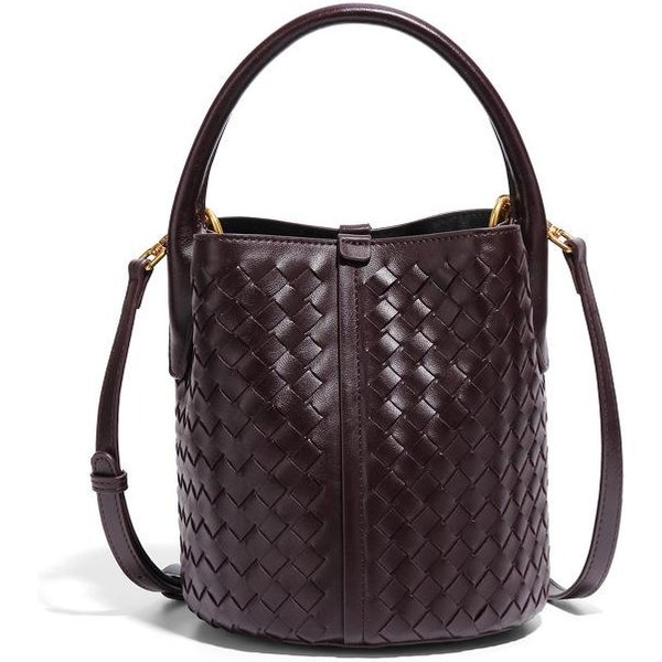 Bolso Balde, Bolso De Mano De Alta Gama, Exquisito Bolso De Hombro ÚNico Para NiñA, Bolso De Madre E Hijo De Gran Capacidad, Bolso Cruzado Retro Tejido Black-image