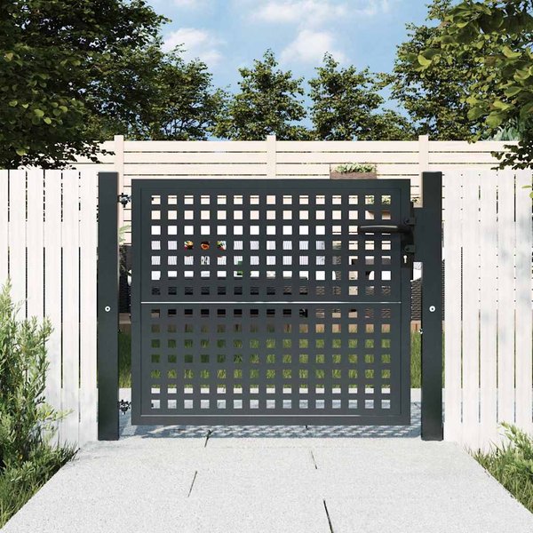 Vidaxl Puerta De JardíN, Antracita, 105X125 Cm, Acero-image