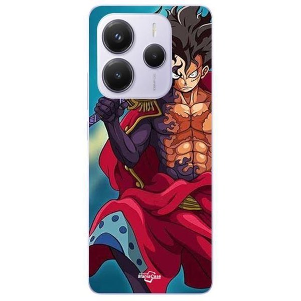 Coque - Maniacase - Xiaomi Redmi Note 14 5G - One Piece Luffy Gear 5 - Souple - Noir-image
