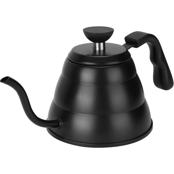 1L Hogar Cocina 304 Acero Inoxidable Cafetera Tetera De Café Manual Olla De Goteo Manual Negro Negro-image