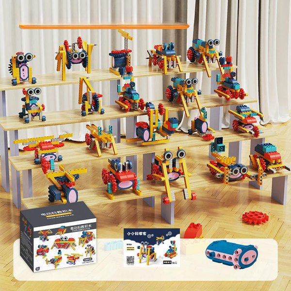 Bloques De ConstruccióN EléCtricos De PartíCulas Grandes Ciencia Y EducacióN Infantil Manual Bloques De ConstruccióN IDI Estudiantes De Primaria Juguete Educativo Engranajes-image