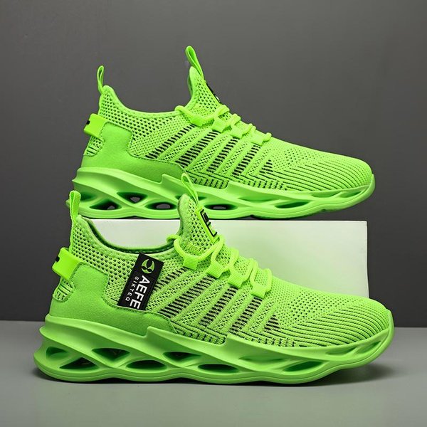 Zapatillas De Running De Moda Para Hombre Zapatillas De Alta Calidad Tendencia Zapatilla Casual Transpirable Hombre Ligeras CóModas Antideslizantes Zapatillas Deportivas 44 Verde-image
