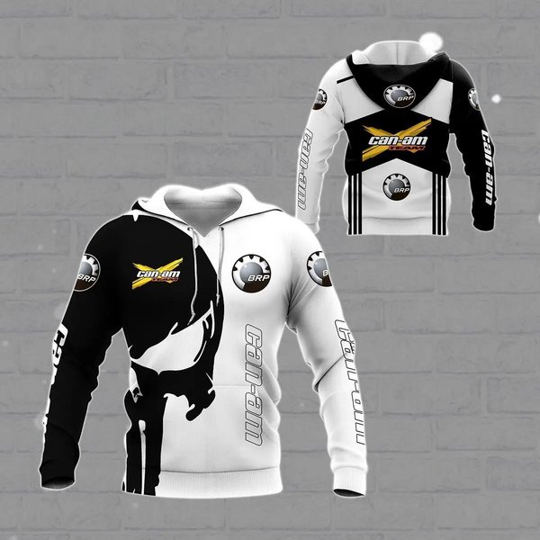 Brp Can-Am 3D Print Pullover Najnowszy SamochóD WyśCigowy Terenowy Unikalny MężCzyźNi/Kobiety Przytulne Harajuku Casual Streetwear Bluzy Z Kapturem Bluzy Z Kapturem S White-image