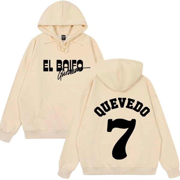 Quevedo EL Baifo Sudadera Con GráFicos De Gira Del ÁLbum 2026 Para Hombre Y Mujer Moda Sudadera De Manga Larga Holgada Oversize XXL-image