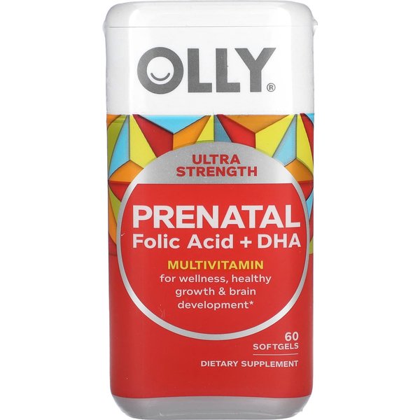 Olly, Prenatal, áCido FóLico + Dha, 60 CáPsulas Blandas-image
