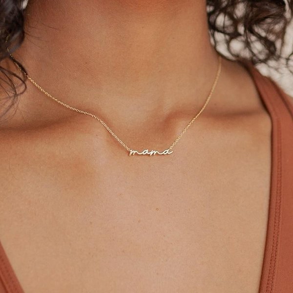 Collar Con Nombre Personalizado, Gargantilla De Acero Inoxidable Dorado Para Mujer, Placa Con Nombre, Regalo De JoyeríA De Aniversario 35Cm Oro-image