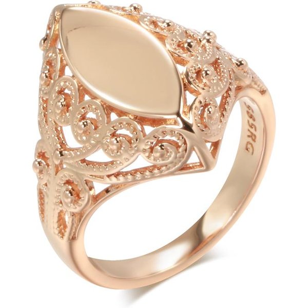 Anillos Brillantes De Moda Para Mujer Oro Rosa PatróN ÚNico Anillos Rombo ÉTnicos Novia Boda JoyeríA Nuevo 10 Beige-image