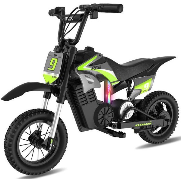 Elektryczny Motocykl Dla Dziecka - RCB - R9X PRO - Silnik 350W - Bateria 36V/5.2Ah - ZasięG 16 Km Zielony-image