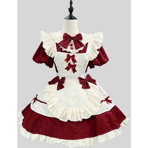 S -5XL Lindo Disfraz De Sirvienta Lolita Para NiñA Cosplay Disfraz Para Mujer Camarera Sirviente Delantal Vestido Ropa De Fiesta XXL White-image