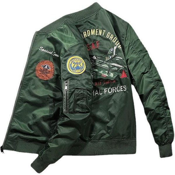 Chaqueta Bomber Para Hombre Chaqueta De BéIsbol Bordada Para Hombre Chaqueta De Talla Grande Para Primavera Y OtoñO M Gray-image
