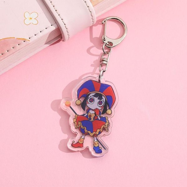 1/7 Piezas Dibujos Animados El IncreíBle Circo Digital Llavero AcríLico Lindo Colgante Para Mochila Amuletos Para Bolsos Accesorios DecoracióN Regalos De Vacaciones 5Cm Pink-image