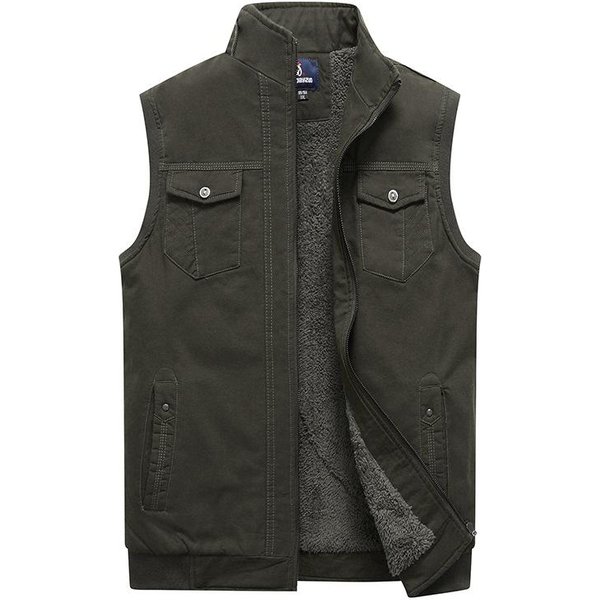 Nuevo Chaleco De Hombre Transfronterizo De OtoñO E Invierno Para Ocio Al Aire Libre, CáLido, Sin Mangas, CóModo Y A La Moda Xxxl-image