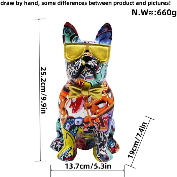 Przenoszenie Okulary Ozdoby Psa WejśCie Do Domu Biurko Biurowe RzemiosłO Z ŻYwicy Model Szafki Na Wino Dekoracja Pokoju Modelowego Black-image