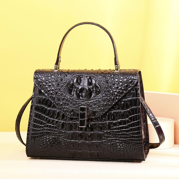 Damska Torebka Valle Ze Wzorem KośCi Krokodyla, Klasyczne ZamknięCie Na Klapkę, Modna Damska Torba, Jednoramienna Torba Crossbody Czerwony-image