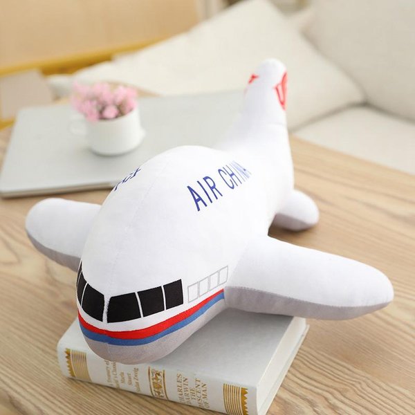 Almohada De Felpa Para Sofá De AvióN De SimulacióN De 40/60/80 Cm, CojíN De Felpa De AvióN De Dibujos Animados, MuñEco De Peluche, Suave, Para NiñOs, NiñAs, Juguetes, Regalos 40Cm White-image