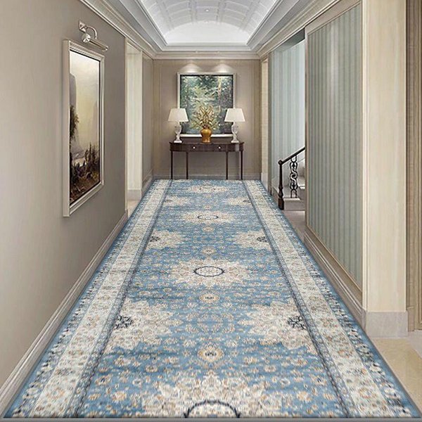 Alfombras Largas Retro Persas Para Pasillo DecoracióN Del Hogar Antideslizantes Boho Hotel Escaleras Pasillo Entrada Felpudo Lavable 100*400Cm-image