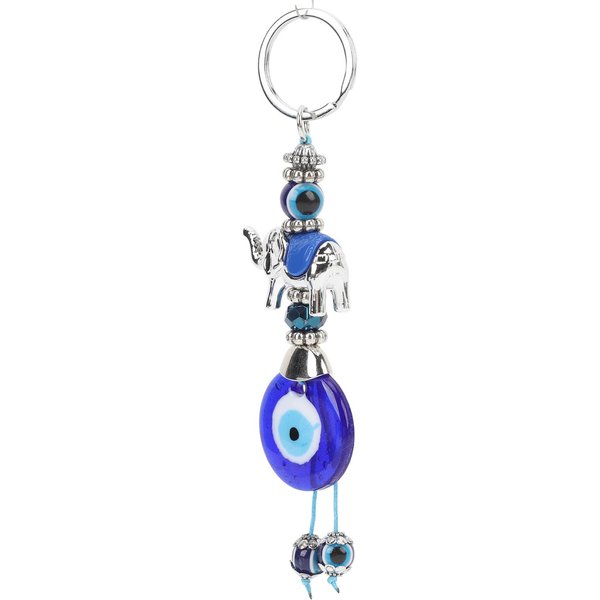Brelok Do Kluczy Evil Eye Turecki Niebieski Diabeł Brelok Do Kluczy Torba Samochodowa Portfel WisząCy Wisiorek Dekoracja Gray-image