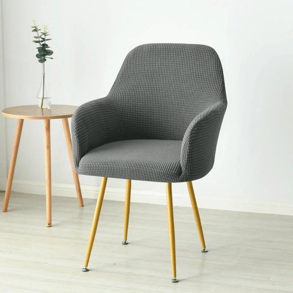 1 Pieza Fundas EláSticas De Forro Polar Para Silla De Brazo Alto Comedor Ajustable Cubre SillóN Hotel Bar Asiento Funda Hogar DecoracióN De Boda 1Pc Chair Cover-image