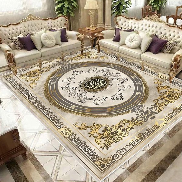 Alfombra De Lujo Estilo Europeo Y Americano Para Sala De Estar Alfombras De ÁRea Grande 200X400Cm DecoracióN De Dormitorio Recibidor Felpudo Antideslizante 60*90Cm-image