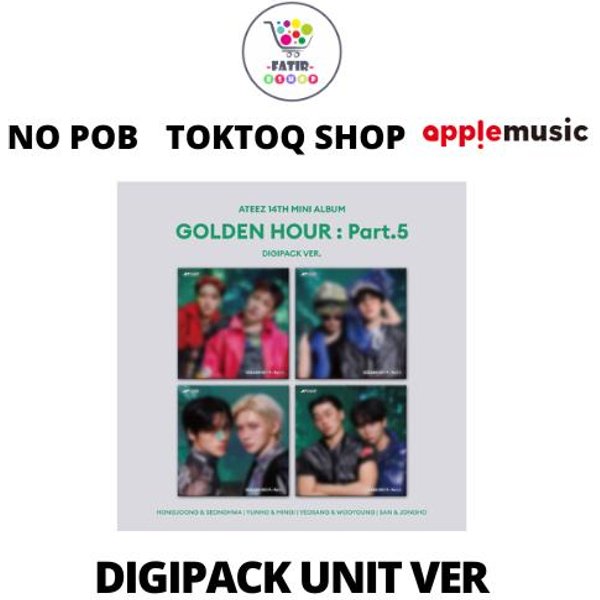 Wybierz POB Digipack Unit Wersja Ateez 14. Mini Album Golden Hour Część 5 No POB Random-image