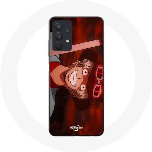Funda - Maniacase - Samsung Galaxy A32 5G - Anime Sabo One Piece - Silicona - Flexible Negro-image