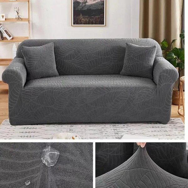 Wodoodporna Elastyczna Narzuta Na Sofę Do Salonu 1/2/3/4 Osobowa Gruby Polar W KształCie Litery L NarożNa Narzuta Na Sofę Ochraniacz Na Fotel 1 Seater 90-140Cm Gray-image