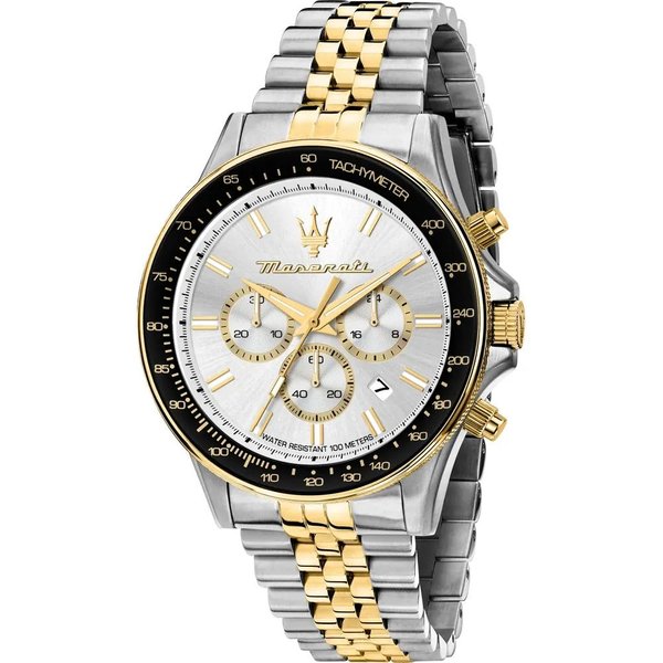 Maserati Sfida Correa Bicolor Plateada CronóGrafo De Cuarzo Para Hombre R8873640024 Plata-image