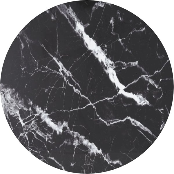 Vidaxl Tablero De Mesa, Negro, 50X0,8 Cm, Vidrio Con PatróN De MáRmol-image