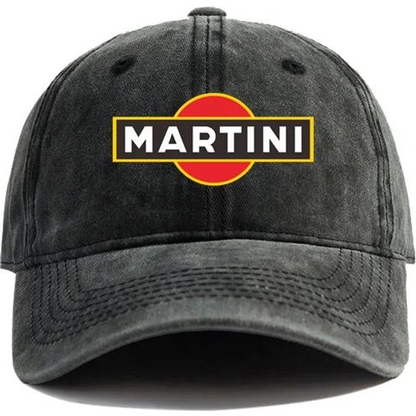 Czapki Z Daszkiem Martini Racing Czapki Z Przetarciami Czapka MężCzyźNi Kobiety Retro Outdoor Letnie Regulowane Czapki Typu Dad Adjustable Black-image