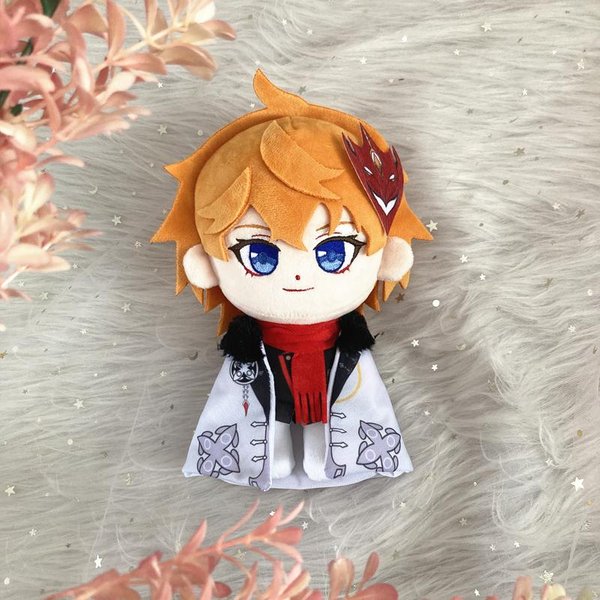 20 Cm Tartaglia Pluszowa Lalka Zabawka Tartaglia Cosplay Anime Pluszak Zabawki Gra Cosplay MięKka Wypchana Lalka Prezent Dla Dzieci 20Cm Orange-image