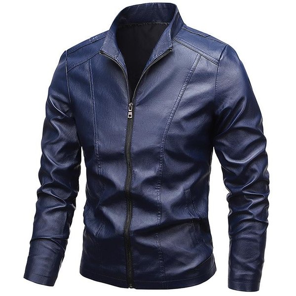 Nueva Chaqueta De Cuero PU Para Hombre OtoñO E Invierno Juventud Moderna Casual Talla Grande Chaqueta De Cuero Chaqueta De Motociclista 5XL Gray-image