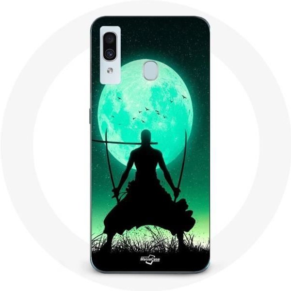 Funda Maniacase Para Samsung Galaxy A30 Roronoa Zoro Triple Espada Luna Llena-image