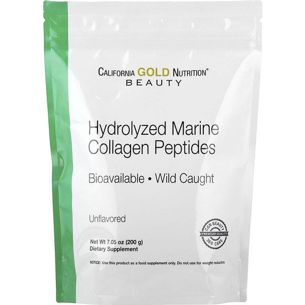 California Gold Nutrition, PéPtidos De ColáGeno Marino Hidrolizado, Sin Sabor, 7,05 Oz (200 G)-image