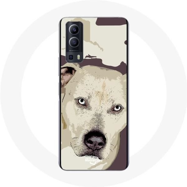 Funda - Maniacase - Vivo Y72 - Perro Pitbull - Flexible - Blanca Blanco-image