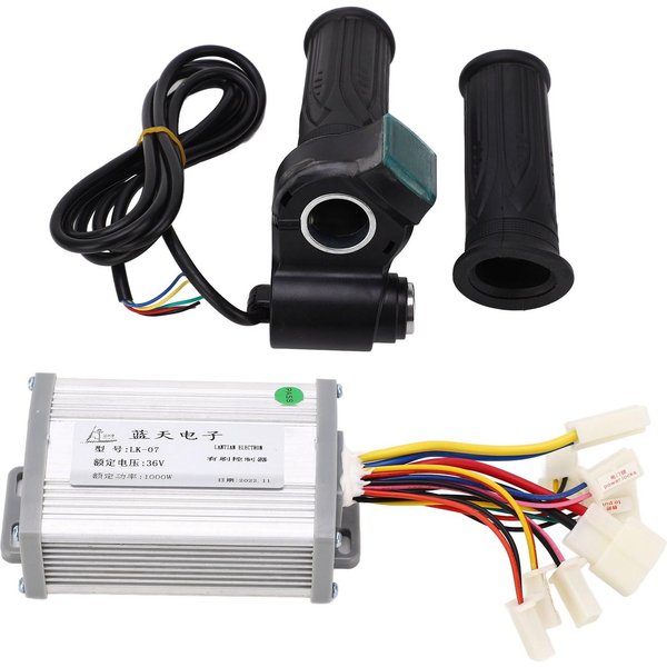 Controlador De Motor Cepillado Para Bicicleta EléCtrica 36V 1000W Juego De Control De Velocidad Con Acelerador-image
