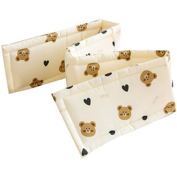 Protector De Cuna Universal Borde Suave Para Cuna Acolchado De AlgodóN Transpirable Para Cuna De Bebé Parque Infantil Cama Lateral ProteccióN Forro Seguro Para Cuna Para NiñOs NiñAs XL O-image