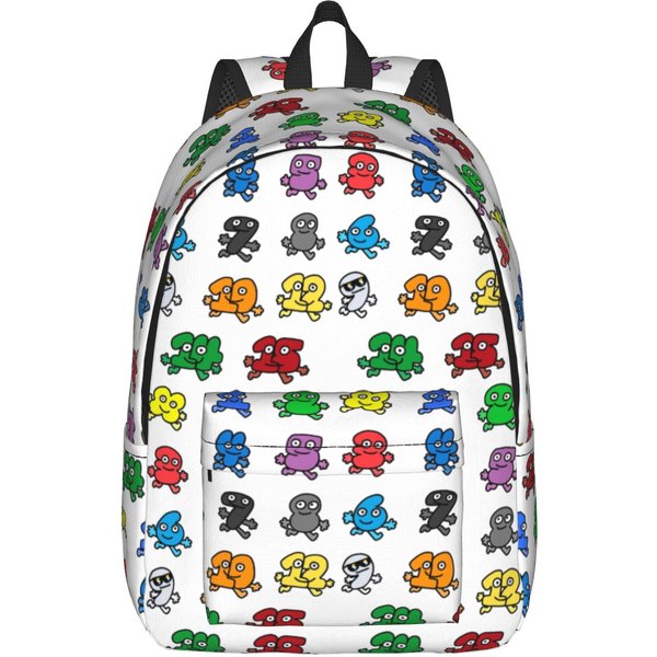 Mochila De Dibujos Animados Bfdi Para Hombres Mujeres Moda Estudiante Senderismo Viaje Mochila Diaria Bolso De Hombro Para PortáTil Con Bolsillo M-image