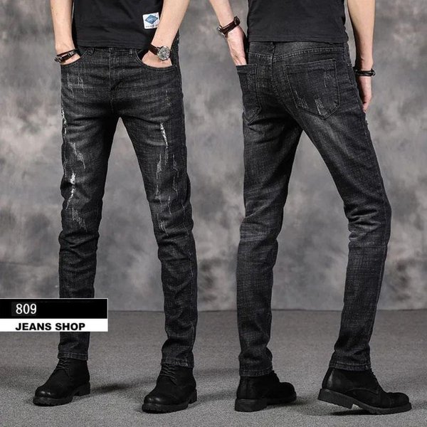 Pantalones Rectos Para Hombre Jeans CláSicos Moda Cintura Alta Ajustados EláSticos Pantalones De Tela Vaquera Masculinos Jeans Para Hombre 28-image