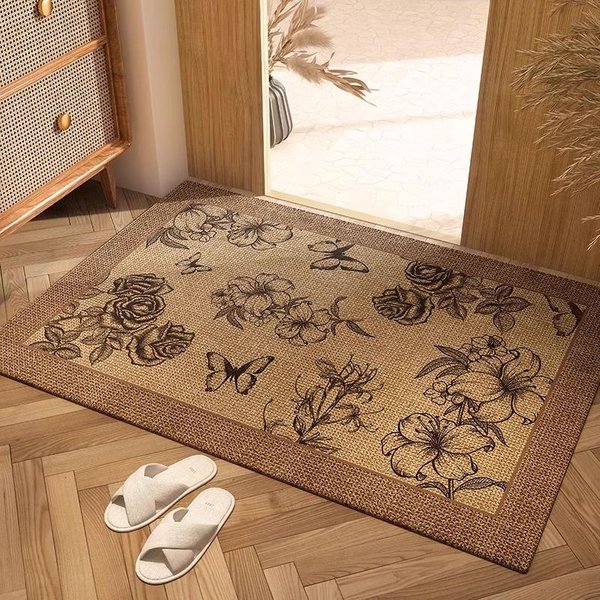 Drewnopodobna Mata PodłOgowa AntypośLizgowa W JapońSkim Stylu Do Kuchni, Odporna Na Zabrudzenia, Dywanik Powitalny Do WejśCia, Dekoracja Domu 50X80Cm 20X31Inch-image