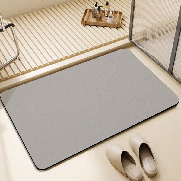 ŁAzienkowa Mata AntypośLizgowa Toaletowa Mata Diatomowa ChłOnna SzybkoschnąCa Mata Pod Stopy Mata Pod Drzwi Do Toalety Ulepszenie Tkaniny 30*40CM-image